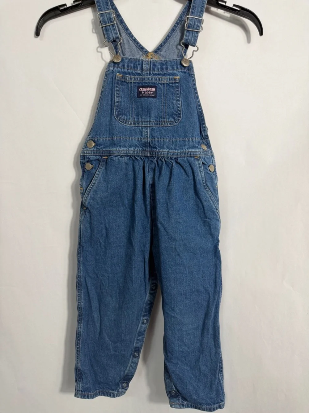 Vintage OshKosh B'Gosh Denim Bib Overalls 4T‎ Genuine Article 90s Girls